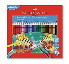 FABER-CASTELL KARTON KUTU AQUAREL BOYA KALEMİ 24 R ADET