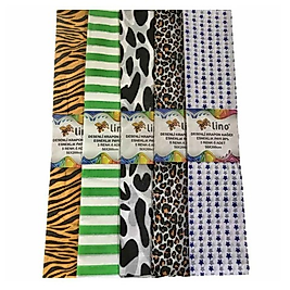 Lino Krapon Kağıdı Desenli 50x200 Karışık 5 Desen