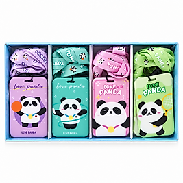 KURDELE ASKILI PANDA DESEN YAKA KARTI 20Lİ PAKET