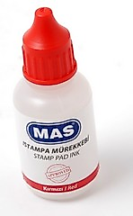 MAS ISTAMPA MÜREKKEBİ 20 CC KIRMIZI