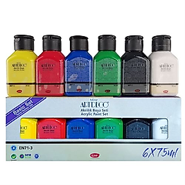 ARTDECO AKRİLİK BOYA 6X75ML SET - CANLI RENKLER