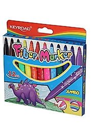 KEYROAD JUMBO KEÇELİ KALEM 12 RENK