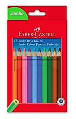 FABER CASTEL JUMBO KURU BOYA KALEMİ 12 RENK