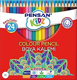 PENSAN KİDZ KURUBOYA TÜPLÜ 24 RENK TAM BOYA KALEMİ