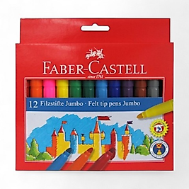 FABER CASTELL JUMBO KEÇELİ KALEM 12 Lİ