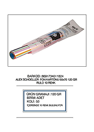 ALEX SCHOLLER 50*70 FON KARTONU RENKLİ KARIŞIK RULO