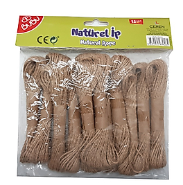 BU-BU JÜT İP NATUREL 12 RENK 12Lİ