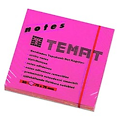 TEMAT YAPIŞKANLI NOT KAĞIDI- FOSFORLU PEMBE