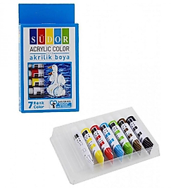 SÜDOR AKRİLİK BOYA 7 RENK 7*9 ML