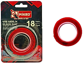 MİKRO VHB SİLİKONLU AKRİLİK BANT18MM*2M