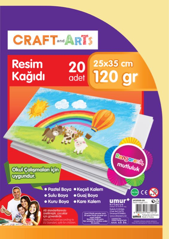 CRAFT AND ARTS RESİM KAĞIDI 25X35 20 ADET
