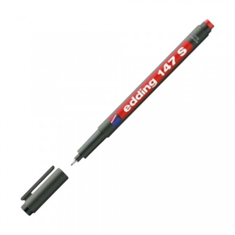 EDDING ED14702 ASETAT KALEM-SİLGİLİ-S UÇ- KIRMIZI (E147S)