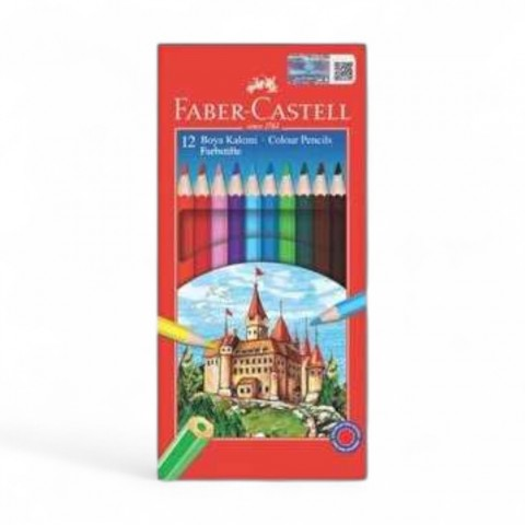FABER CASTEL KARTON KUTU KURU BOYA KALEMİ TAM BOY 12 RENK
