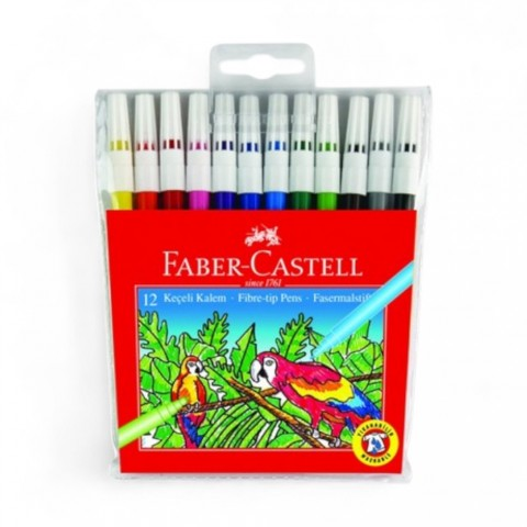 FABER CASTEL KEÇELİ KALEM 12 RENK YIKANABİLİR