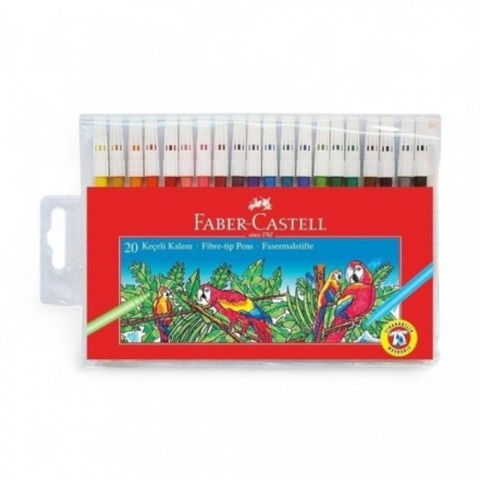 FABER CASTEL KEÇELİ KALEM 20 RENK YIKANABİLİR