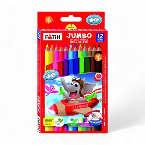 FATİH KUR BOYA KARTON KUTU JUMBO TAM BOY 12 RENK