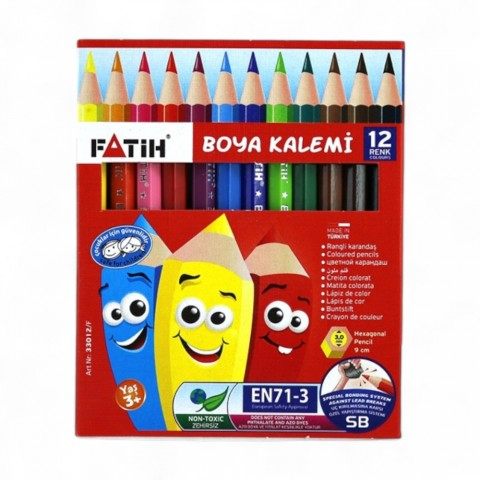 FATİH YARIM BOY 12 RENK KURU BOYA