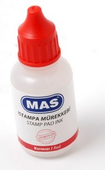 MAS ISTAMPA MÜREKKEBİ 20 CC KIRMIZI