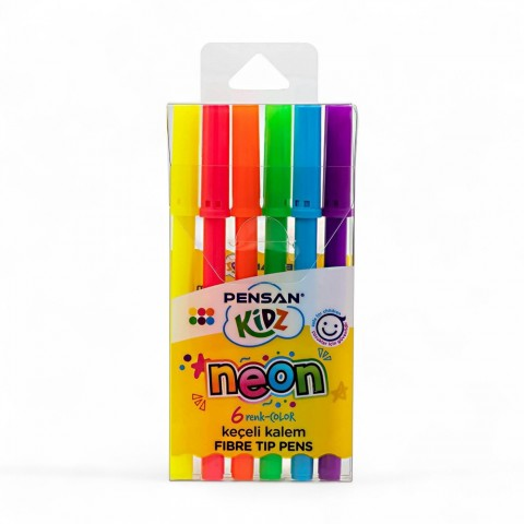 PENSAN KİDS KEÇELİ KALEM 6 LI NEON