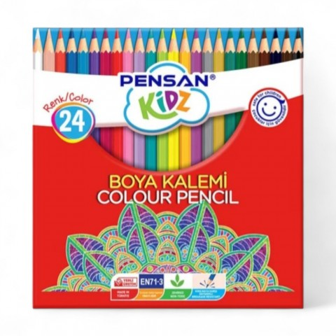 PENSAN KURU BOYA TAM BOY 24 RENK ADET