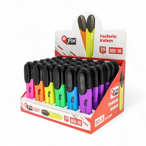 PİN FOSFORLU KALEM 800 36 RENK
