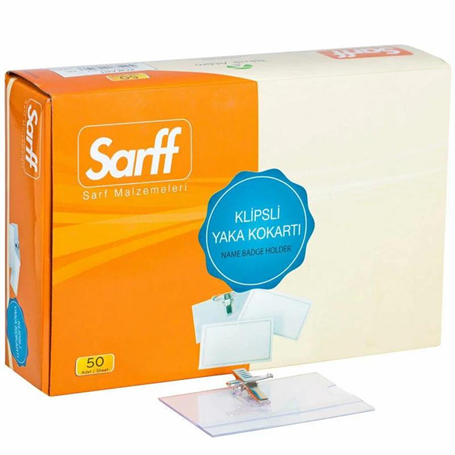 SARFF YAKA KARTI PVC İĞNELİ KOKART 50Lİ PAKET