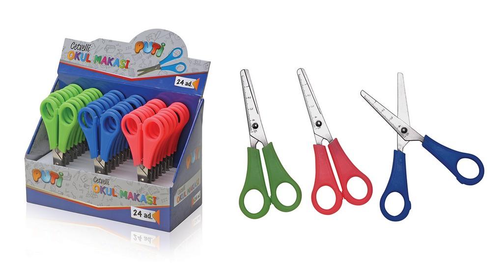 Puti Okul Makası Cetvelli PAKET